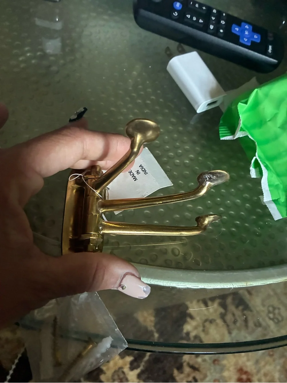 Brass Triple-Arm Candle Snuffer / Wick Trimmer